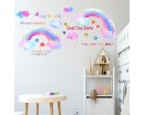 Rainbow Clouds - Believe yourself, Always love, Chase your dreams Wall Decals - Watercolour